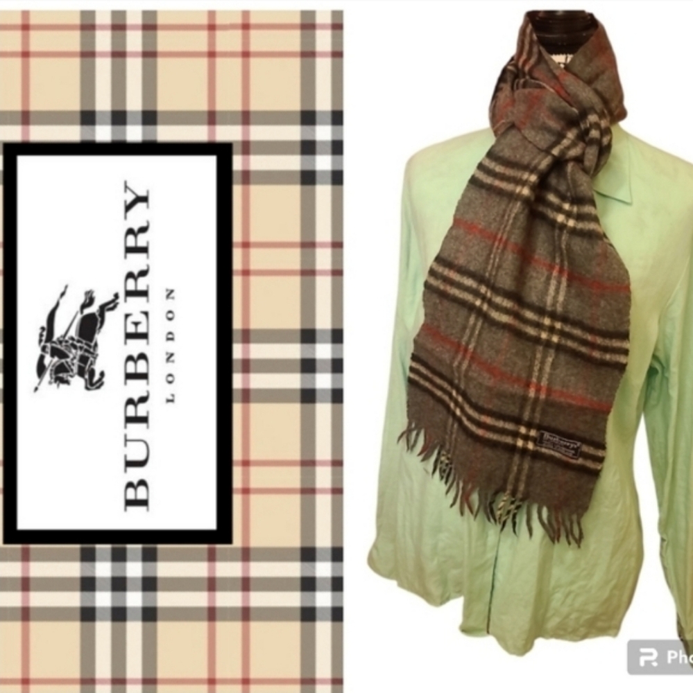 🧧Burberry Tarten 100% Lambswool Scarf🔮GIFT - Picture 9 of 9